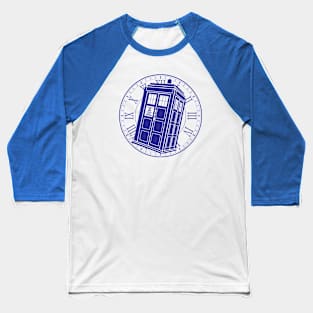 Timey Wimey Blue Baseball T-Shirt